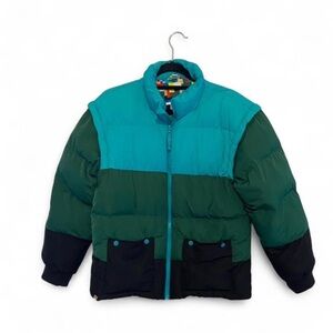 Lego Teal and Green Kids Puffer Jacket‎ Size XL